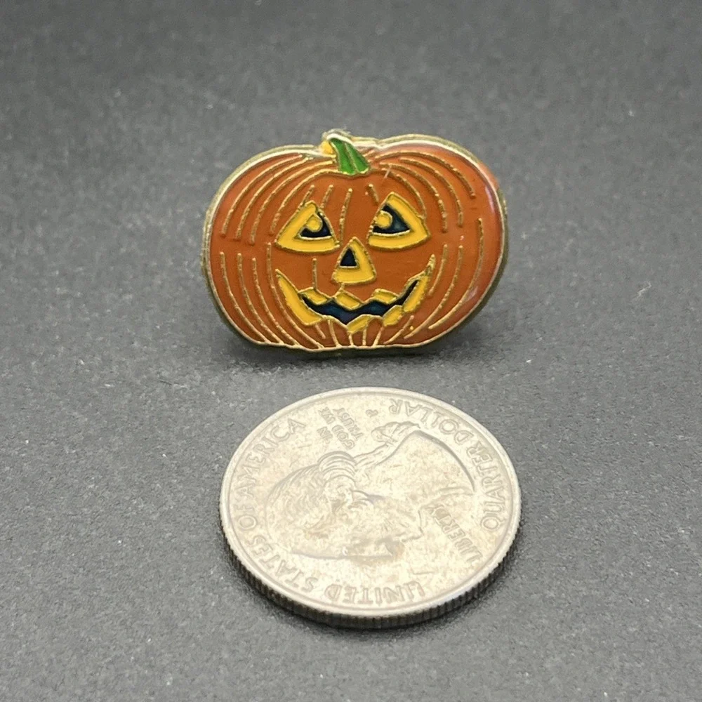 Jack O' Lantern Pumpkin Halloween Lapel Hat‎ Pin